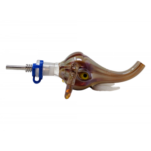 4.2" US-Made North Star Elephant Honey Straw with Stainless Steel Tip & Plastic Clip - [WSG920-10S]